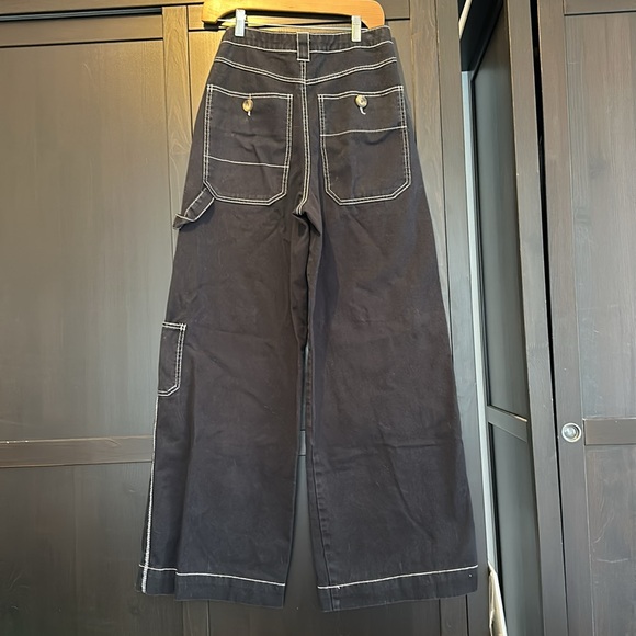 High Waist Black Wide-Leg Jeans size 26 - Picture 3 of 6